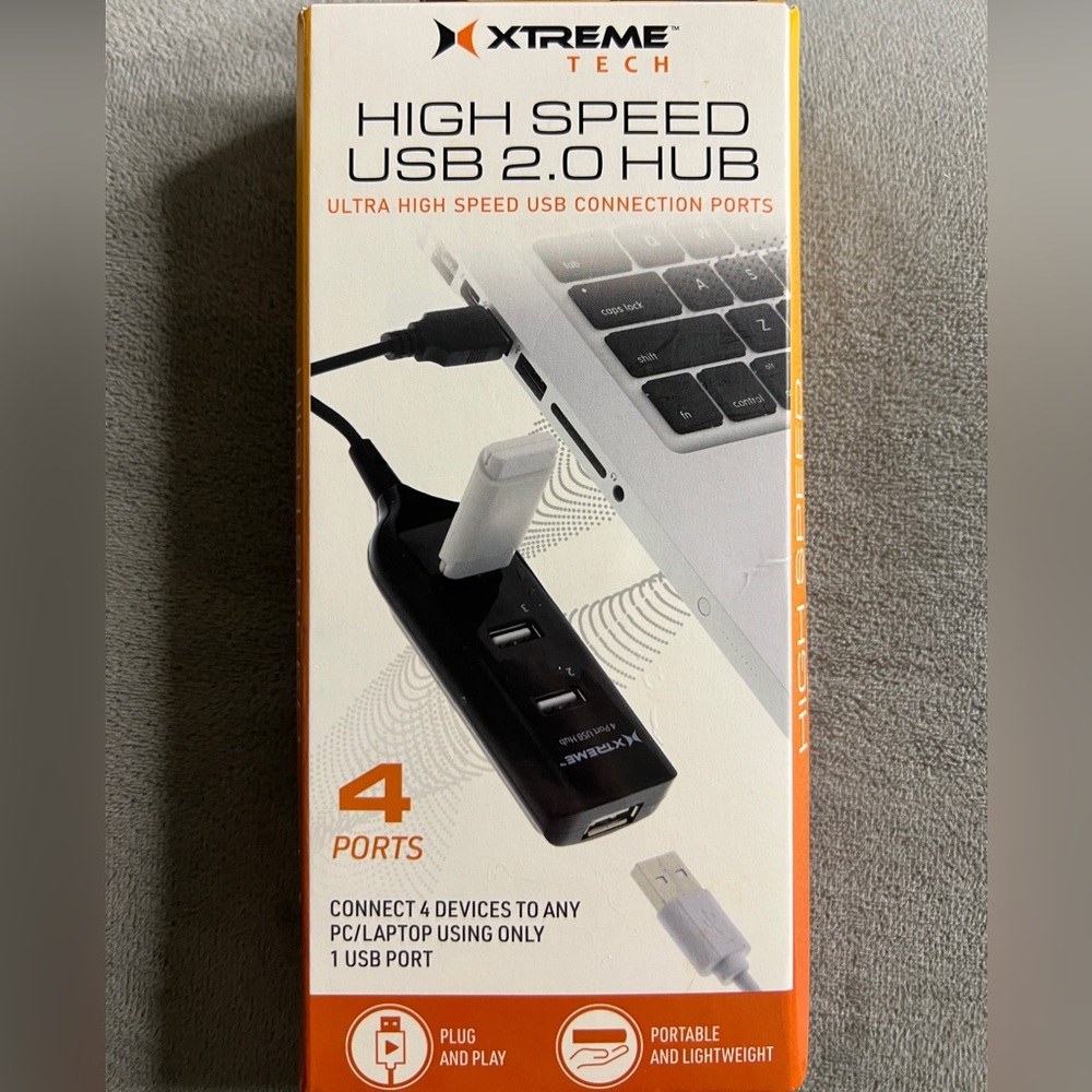 Xtreme Teech Ultra High Speed USB 2.0 Hub with 4 Ports